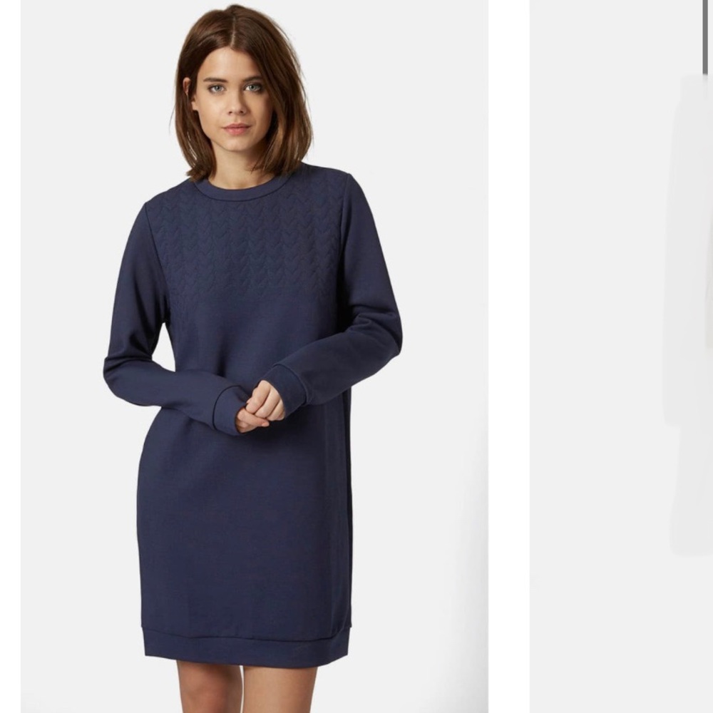 TOPSHOP Quilted Sweatshirt Dress (8)